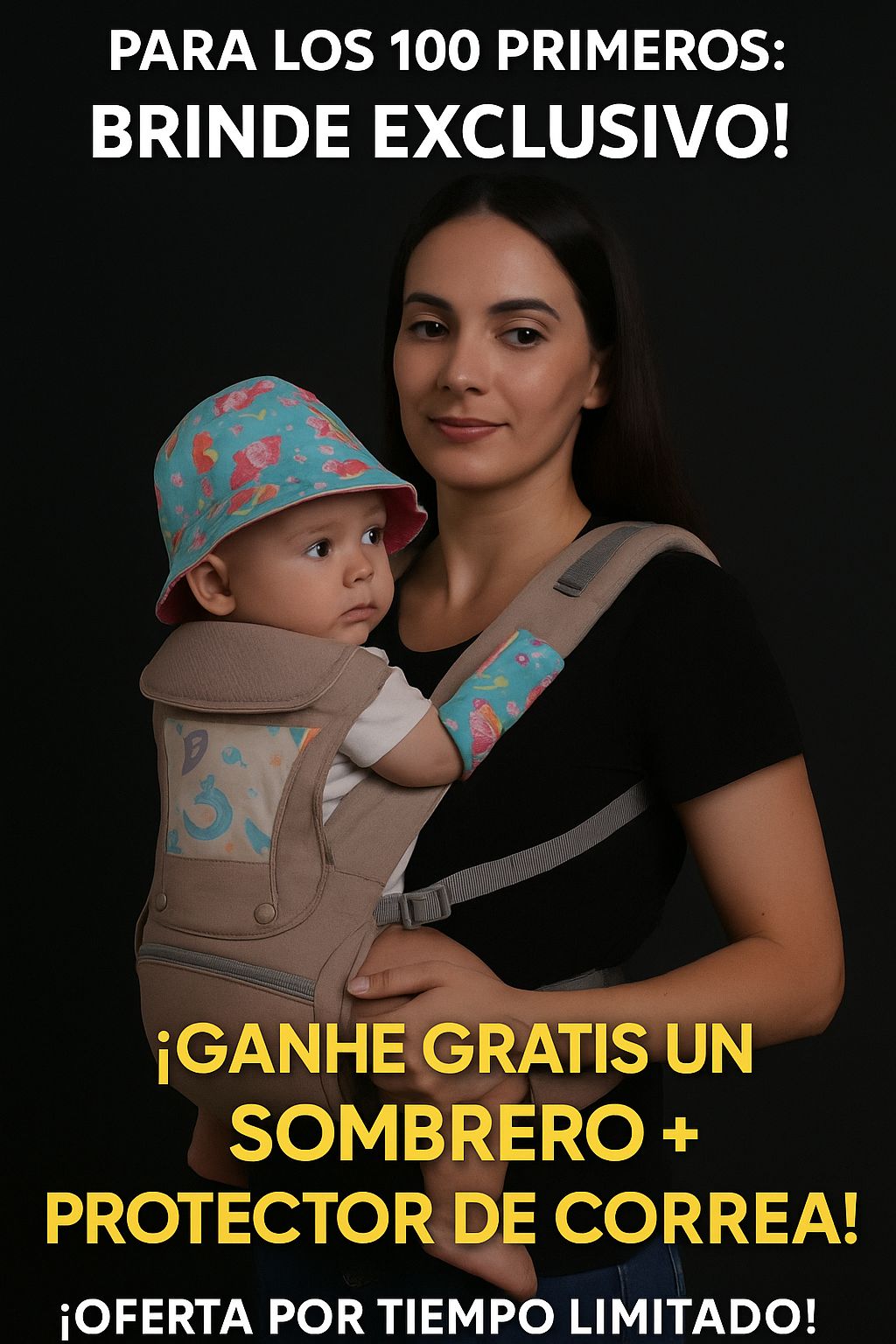 Mochila Ergonómica Portabebés 15 en 1 + Sombrero y Protector GRATIS – ¡Solo para los 100 Primeros!